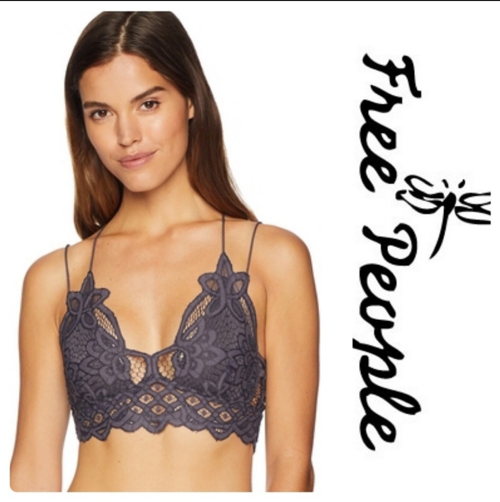 Free people adelle bralette grey size M